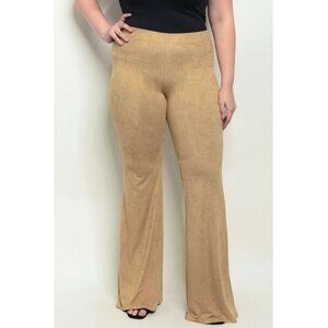 Boho Micro Suede Flare Leg Pants